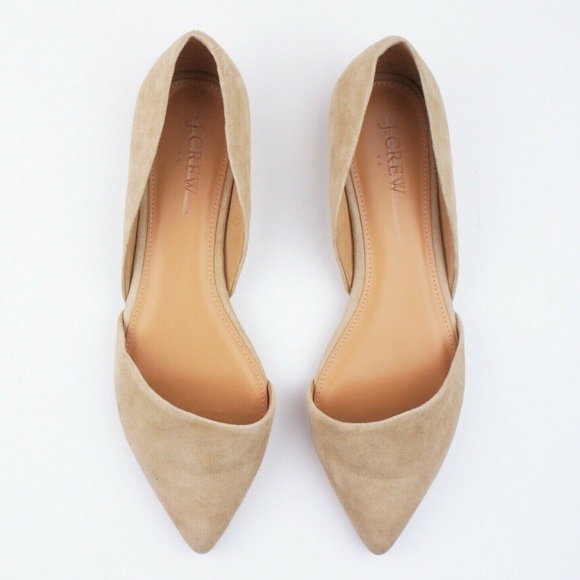New JCREW Zoe Suede d'Orsay Flats in Saddle - Picture 3 of 5
